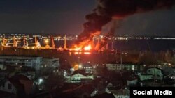 Взрыв в порту Феодосии после атаки ВСУ, 26 декабря 2023 года