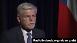 Прэзыдэнт Чэхіі Пэтр Павэл у студыі Радыё Свабода. Прага, 14 чэрвеня 2023