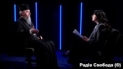 Предстоятель Православної церкви України (ПЦУ) митрополит Київський і всієї України Епіфаній у Київському бюро Радіо Свобода