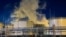 Smoke rises from a fire at the Ilsky oil refinery in Krasnodar, Russia, on May 4. Local authorities said the fire was caused by a drone attack.