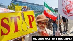 Акція протесту проти страт у Ірані, Брюссель, червень 2023 року