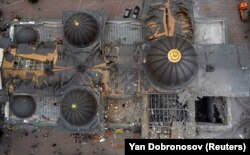 Пошкоджений під час російського ракетного обстрілу Спасо-Преображенський собор в Одесі, 23 липня 2023 року