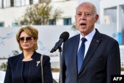 سخنرانی قیس سعید پس از شرکت در انتخابات روز یکشنبه