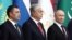Президент Росії Володимир Путін, президент Казахстану Касим-Жомарт Токаєв і президент Киргизстану Садир Жапаров