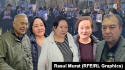 Кемпир-Абад иши боюнча камалып 12-апрелде үй камагына чыккан саясатчы жана активисттер: Мамбетжунус Абылов, Клара Сооронкулова, Асия Сасыкбаева, Гүлнара Журабаева жана Улукбек Маматаев. 