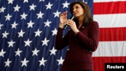 ԱՄՆ - Նիկի Հեյլին Հյուսիսային Կարոլինայի Ռեյլի քաղաքում քարոզարշավի ժամանակ, 2-ը մարտի, 2024թ.