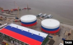 Плавуча водозабірна станція в Ростовській області РФ, побудована для забезпечення окупованої Донецької області, березень 2023 року