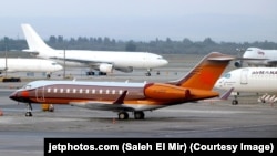 Bombardier BD-700-1A10 Global Express XRS в аэропорту "Манас".