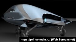 Безпілотний літальний апарат у формі краплі, розроблений у лабораторії Севастопольського державного університету. Крим, лютий 2022 року