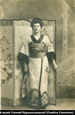 Соломія Крушельницька в ролі героїні опери «Мадам Баттерфляй»