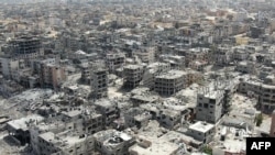 Зруйновані будівлі в Хан-Юнісі на півдні Сектору Гази, 22 квітня 2024 року