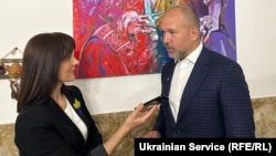 Павло Ґрод під час інтерв'ю для Радіо Свобода, Рим, червень 2023