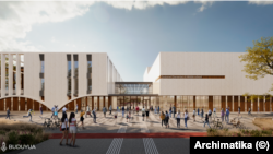 Проєкт відбудови Ліцею №2 в Гостомелі архітектурної компанії Archimatika та фонду Buduyua