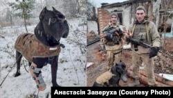 Ліворуч – Вася після протезування. Праворуч – з Романом та його побратимом на Донбасі