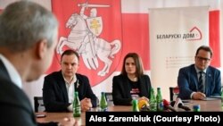 Зьлева направа: Павал Латушка, Алесь Зарамбюк, Сьвятлана Ціханоўская, Францішак Вячорка