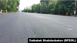 Ош шаарында жаңы курулган жол. 2023-жыл. 