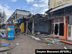 Наслідки російського обстрілу Херсону, лютий 2023 року