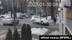 Миргүл каза болгон жол кырсыгы тартылган видеодон алынган сүрөт. 