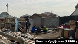 Ак-Ордо конушундагы түрттүрүлгөн үй. 