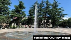Фонтан в центре Цхинвала