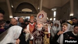 Ամենայն Հայոց կաթողիկոսը սուրբ Գրիգոր Լուսավորիչ եկեղեցում