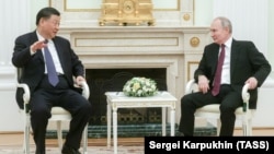 Голова КНР Сі Цзіньпін і президент Росії Володимир Путін, 20 березня 2023 року
