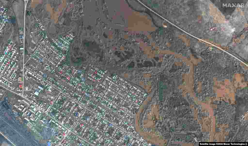 Sorochinsk is submerged by flooding from the Samara River. &nbsp;