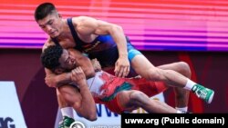 Аманат Самат уулунун Азия чемпионатындагы беттештеринин бири.