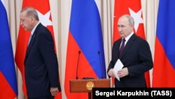 پوتین و اردوغان در نشست مطبوعاتی در شهر سوچی