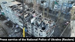 Наслідки чергового російського обстрілу міста Мирноград на Донеччині, 13 березня 2024 року 