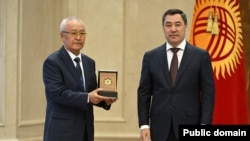 Коомдук ишмер Абдыганы Эркебаев "Манас" орденин алды. Бишкек. 12-сентябрь, 2023-жыл