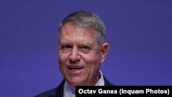 Президент Румунії Клаус Йоганніс під час конгресу Європейської народної партії в Бухаресті. 7 березня 2024 року