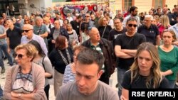 Skup podrške novinaru Radara Vuku Cvijiću u Beogradu, 31. maj 2024.