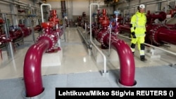A compression station for the Balticconnector marine gas pipeline in the Finnish municipality of Inkoo (file photo)