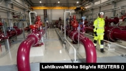 A compression station for the Balticconnector marine gas pipeline in the Finnish municipality of Inkoo (file photo)