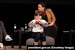 Під час міжнародної конференції «Війна Росії проти дітей» (Russia’s War on Children) у Ризі. Латвія, 1 лютого 2024 року