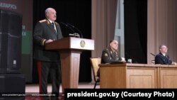 Բելառուսի նախագահ Ալեքսանդր Լուկաշենկոն ազգային անվտանգության համակարգի կառավարական մարմինների ղեկավարության հետ հանդիպման ժամանակ, Մինսկ, 20-ը փետրվարի, 2024թ.