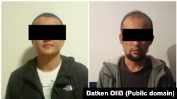 Кызыл-Кыядада киши өлтүрүүгө шектелген жаран жана анын шериги. Баткен облустук милициясы тараткан сүрөт.