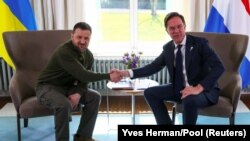 Президент України Володимир Зеленський і прем’єр-міністр Нідерландів Марк Рютте (праворуч). Гаага, Нідерланди, 4 травня 2023 року