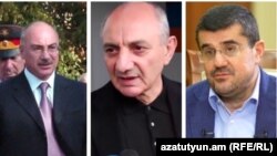 Зліва направо: Аркадій Гукасян, Бако Саакян, Араік Арутюнян