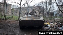 Українські військові у Бахмуті, 12 квітня 2023 року