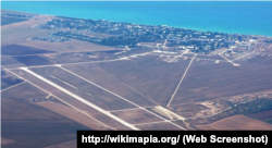 Вид с воздуха на крымский военный аэродром «Кача»