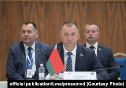 Міністар унутраных спраў Беларусі Іван Кубракоў на пасяджэньні СНД у Туркестане, архіўнае фота