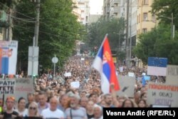 Protest "Srbija protiv nasilja" u Beogradu 8. jula 2023.