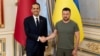 Президент України Володимир Зеленський і прем’єр-міністр, міністр закордонних справ Катару шейх Мухаммад бін Абдулрахман Аль Тані, Київ, 28 липня 2023 року