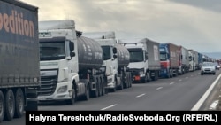 Протест польських фермерів на пункті пропуску «Медика-Шегині». 20 лютого 2024 року