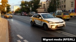 Яндекс таксилер. Москва. Иллюстрациялык сүрөт.