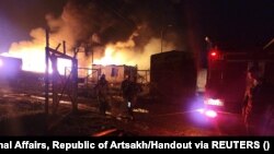 Լեռնային Ղարաբաղ - Հրդեհը Ստեփանակերտի վառելիքի պահեստում, 25-ը սեպտեմբերի, 2023թ.