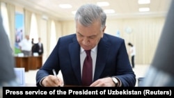 Uzbek President Shavkat Mirziyoev 