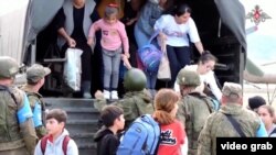 Nagorno-Karabakh civilians are evcavuted by Russian peacekeepers, September 20, 2023.